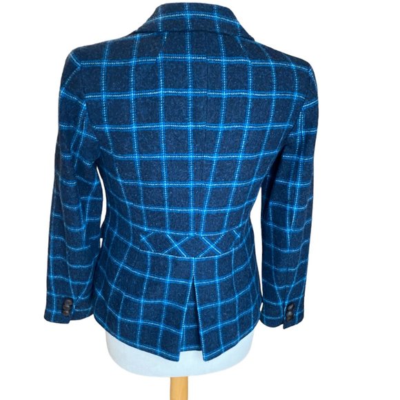 Talbots Wool Plaid Duck Blazer Preppy Riding Academia Countryside Old Money-4 - Picture 11 of 16